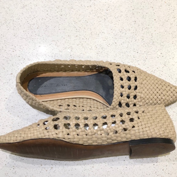 Zara TRF limited edition open work ballet flats 🌾  Sz39 (8 US) - Picture 8 of 12